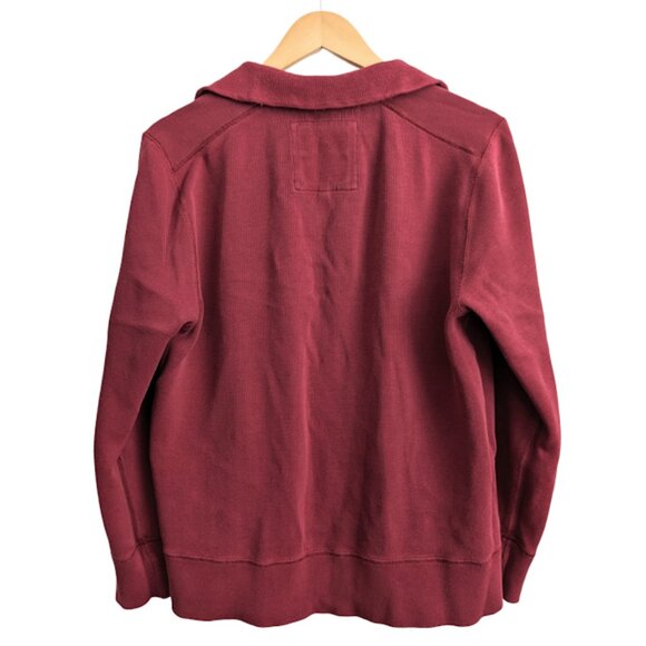 MARTIN + OSA Red Zip Neck Long Sleeve Sweatshirt - Picture 2 of 14